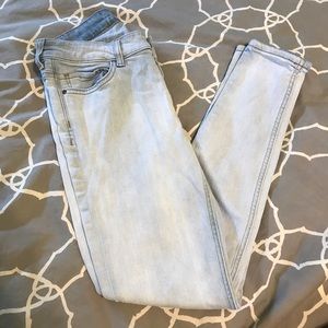 Zara Light Blue Washed Mid Rise Skinny Jean